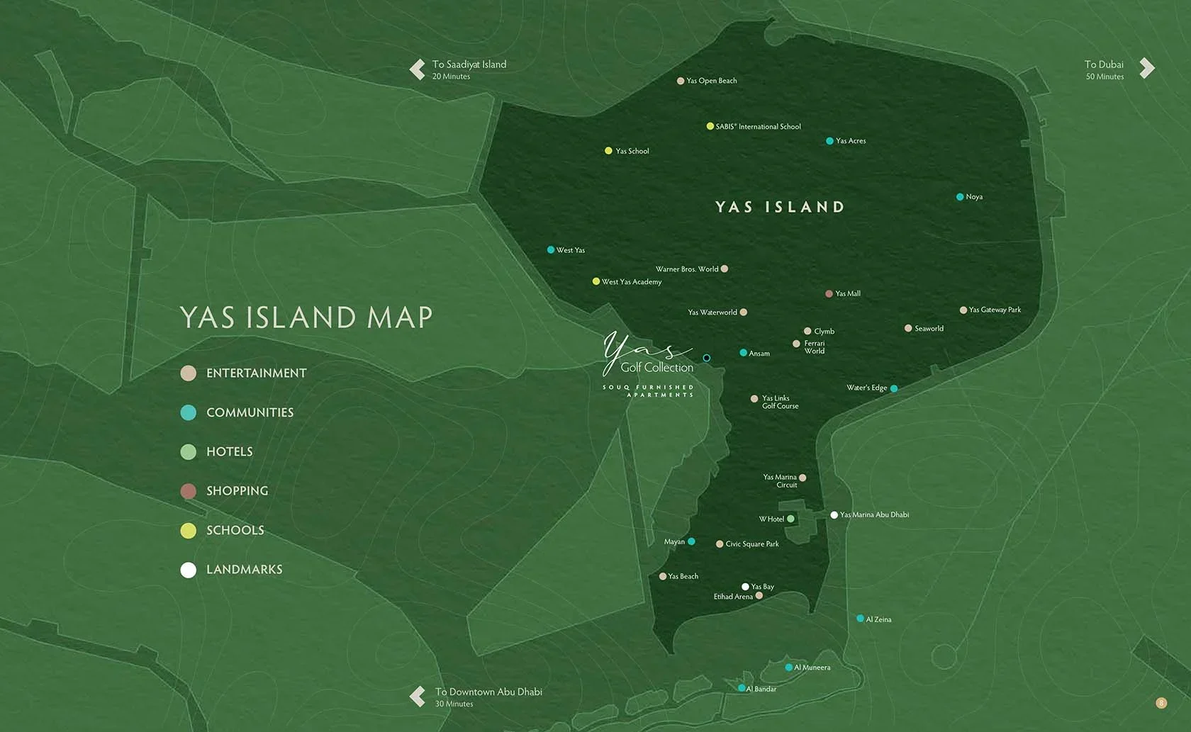 Location Map Yas Golf Collection Souq view with Phoenix Real Estate (PREM)
